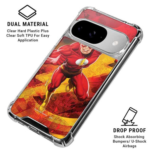 DC Comics The Flash Action Pose Google Pixel 10 Clear Case